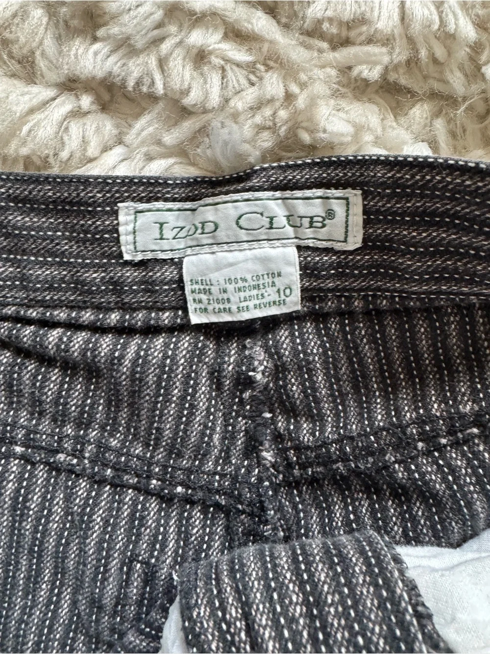 Izod Club Women's Vintage Pinstripe Bermuda Shorts
